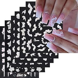 YOSOMK 5D Flower Nail Stickers - Spring Summer Designs